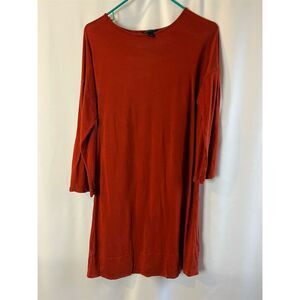 Banana Republic Women's Orange Long Sleeve Shirt Dress Size L